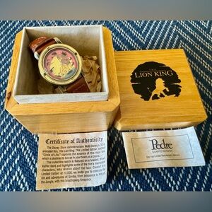 The Lion King Limited Edition Watch by the Disney Store NIB - Number 328/10000